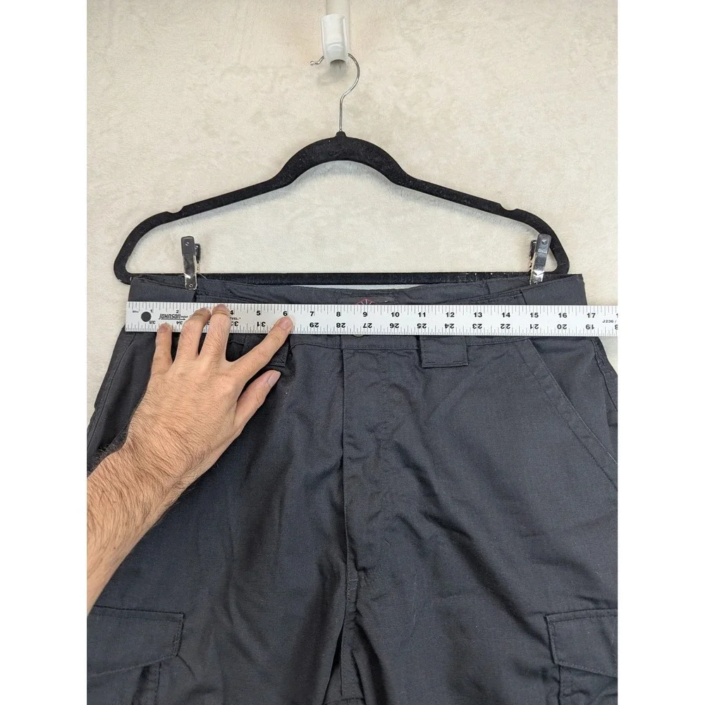 TRU-SPEC 24-7 Tactical Cargo Pants Mens 34 Black Ripstop Military Work Utility